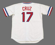 NELSON CRUZ Texas Rangers 1970's Home Majestic Throwback Baseball Jersey - BACK