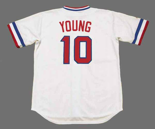 Michael Young Texas Rangers 1970's Home Baseball Throwback 