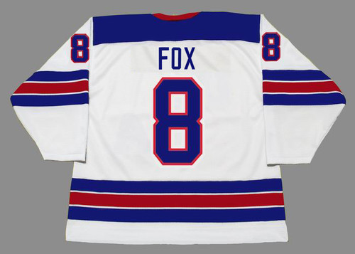 New York Rangers Adam Foxs Royal Blue Home USA Flag Jersey