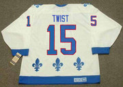 TONY TWIST Quebec Nordiques 1993 Home CCM Throwback NHL Hockey Jersey - BACK