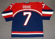 TJ OSHIE 2006 USA Nike Throwback Hockey Jersey - BACK