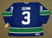 PAT QUINN Vancouver Canucks 1971 Away CCM Throwback Hockey Jersey - BACK