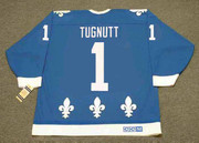 RON TUGNUTT Quebec Nordiques 1989 CCM Throwback NHL Hockey Jersey - BACK