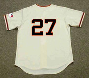 JUAN MARICHAL San Francisco Giants 1969 Home Majestic Throwback Baseball Jersey - BACK