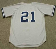 DEION SANDERS New York Yankees 1990 Away Majestic Throwback Baseball Jersey - BACK