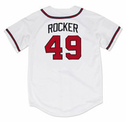 JOHN ROCKER Atlanta Braves 1999 Home Majestic Throwback Baseball Jersey - BACK