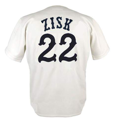 RICHIE ZISK  Chicago White Sox 1977 Home Majestic Throwback Baseball Jersey