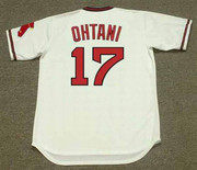 SHOHEI OHTANI California Angels 1980's Home Majestic Throwback Baseball Jersey - BACK