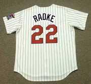 BRAD RADKE Minnesota Twins 2004 Majestic Throwback Home Baseball Jersey - BACK