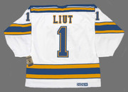 MIKE LIUT St. Louis Blues 1979 CCM Vintage Throwback NHL Hockey Jersey - BACK