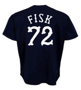 CARLTON FISK Chicago White Sox 1981 Away Majestic Throwback Baseball Jersey - BACK