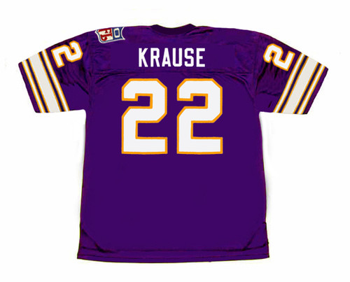 PAUL KRAUSE  Minnesota Vikings 1969 Wilson Throwback Home NFL