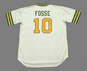 RAY FOSSE Oakland Athletics 1973 Home Majestic Throwback Baseball Jersey - BACK