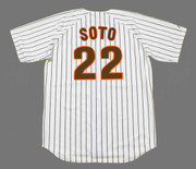 JUAN SOTO San Diego Padres 1980's Away Majestic Throwback Baseball Jersey - BACK