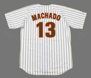 MANNY MACHADO San Diego Padres 1980's Away Majestic Throwback Baseball Jersey - BACK
