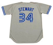 DAVE STEWART Toronto Blue Jays 1993 Away Majestic Throwback Baseball Jersey - BACK