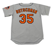 ANDY RUTSCHMAN Baltimore Orioles 1960's Away Majestic Throwback Baseball Jersey - BACK