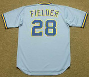 PRINCE FIELDER Milwaukee Brewers 1980's Majestic Cooperstown Throwback Away Jersey