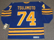 TARO TSUJIMOTO Buffalo Sabres 1970's CCM Vintage Throwback Away NHL Hockey Jersey - back