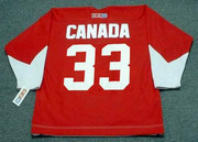 GILBERT PERREAULT Team Canada 1972 CCM Throwback Hockey Jersey - back