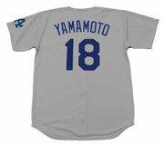 YOSHINOBU YAMAMOTO Los Angeles Dodgers Away Majestic Baseball Jersey - BACK