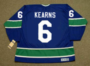 DENNIS KEARNS Vancouver Canucks 1973 CCM Throwback Away NHL Hockey Jersey - BACK