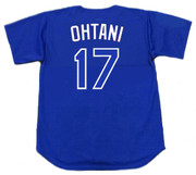 SHOHEI OHTANI Los Angeles Dodgers Blue Majestic Throwback Baseball Jersey - BACK