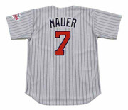 JOE MAUER Minnesota Twins 2008 Majestic Throwback Away Baseball Jersey - BACK