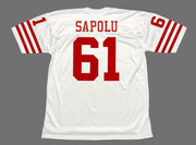 JESSE SAPOLU San Francisco 49ers 1988 Away Throwback NFL Football Jersey - BACK