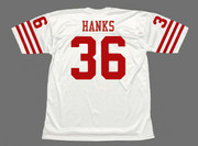 MERTON HANKS San Francisco 49ers 1992 Away Throwback NFL Football Jersey - BACK