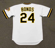 BARRY BONDS Pittsburgh Pirates 1990 Home Majestic Throwback Baseball Jersey - BACK