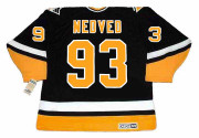 PETR NEDVED Pittsburgh Penguins 1996 CCM Vintage Throwback Away Hockey Jersey - BACK