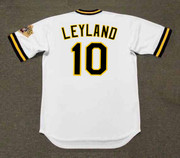 JIM LEYLAND Pittsburgh Pirates 1990 Home Majestic Throwback Baseball Jersey - BACK