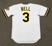 JAY BELL Pittsburgh Pirates 1990 Home Majestic Throwback Baseball Jersey - back