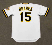 DOUG DRABEK Pittsburgh Pirates 1990 Home Majestic Throwback Baseball Jersey - back