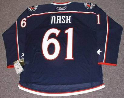 Reebok Premier Authentic NHL Rick Nash 61 Columbus Blue Jackets Jersey Mens  52