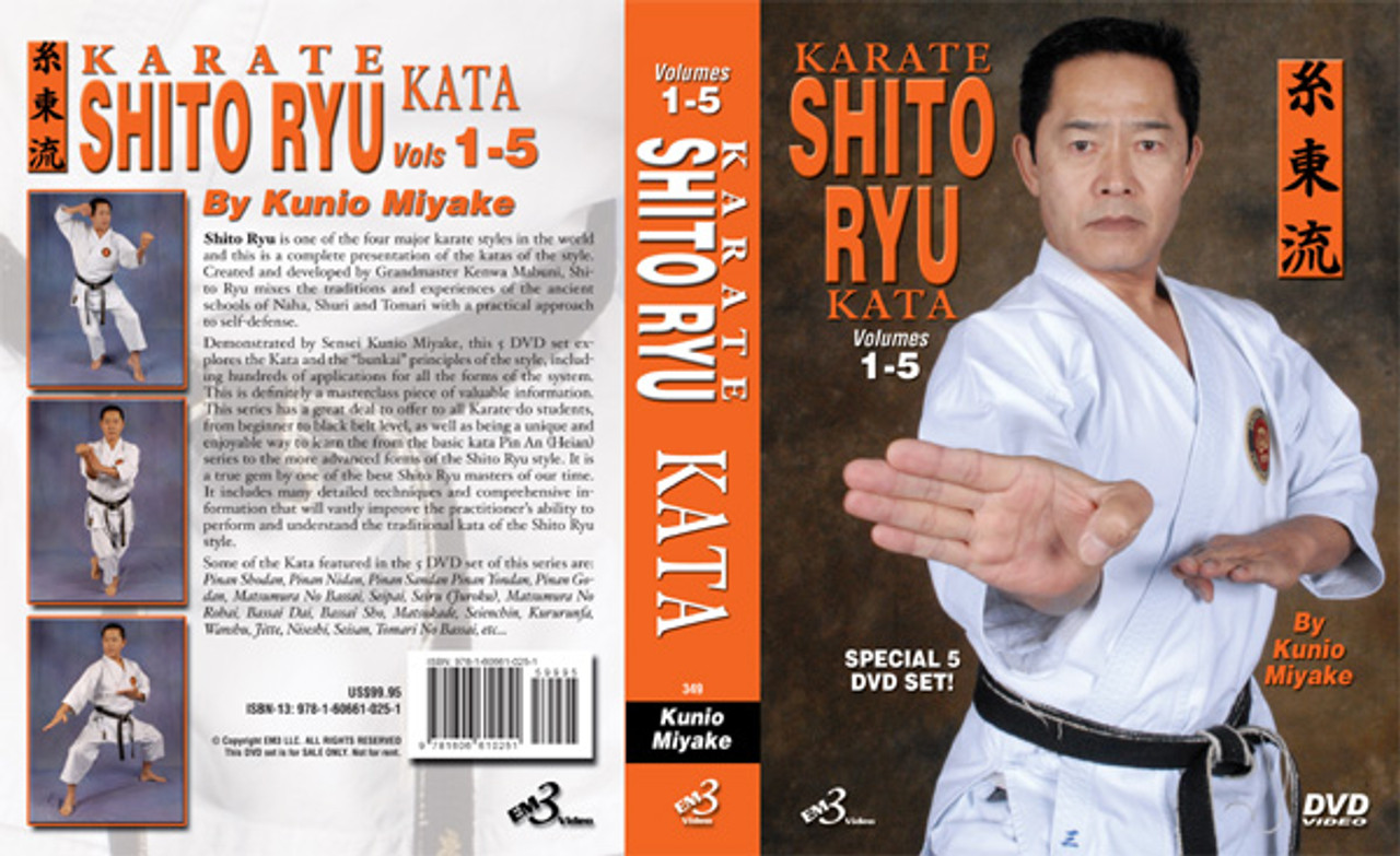 Karate Shito Ryu Kata (DVD Set Vol-1-5) By Soke Kunio Miyake