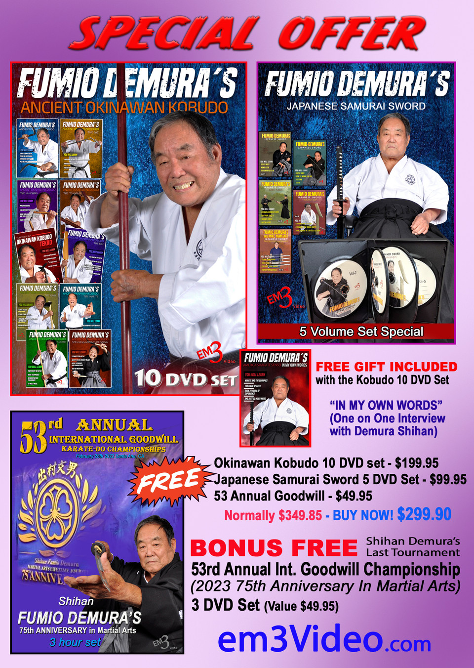 Martial Arts Instructional DVDs and Video Downloads em3Video