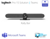 Logitech Pro 15 Microsoft Teams Rooms Solution with Rally Bar, Rally Mic Pod (3), Tap Cat5e & TV Mount ideal for rooms up to 15 people