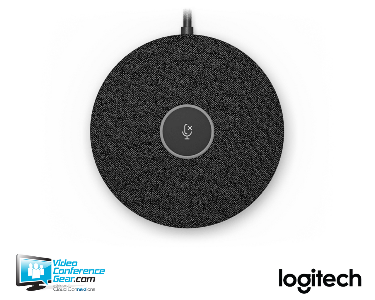 Logitech Rally Expansion Mic Pod - Graphite (989-000430) for use with the Logitech Rally Conference Room Audio System including the Rally Bar Mini, Rally Bar and Rally Camera for full room coverage.