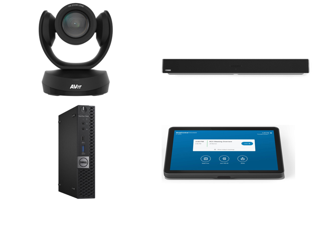 RingCentral Solution with AVer CAM520 Pro 2 and Nureva HDL300 with Dell OptiPlex Perfect for any Conference Room