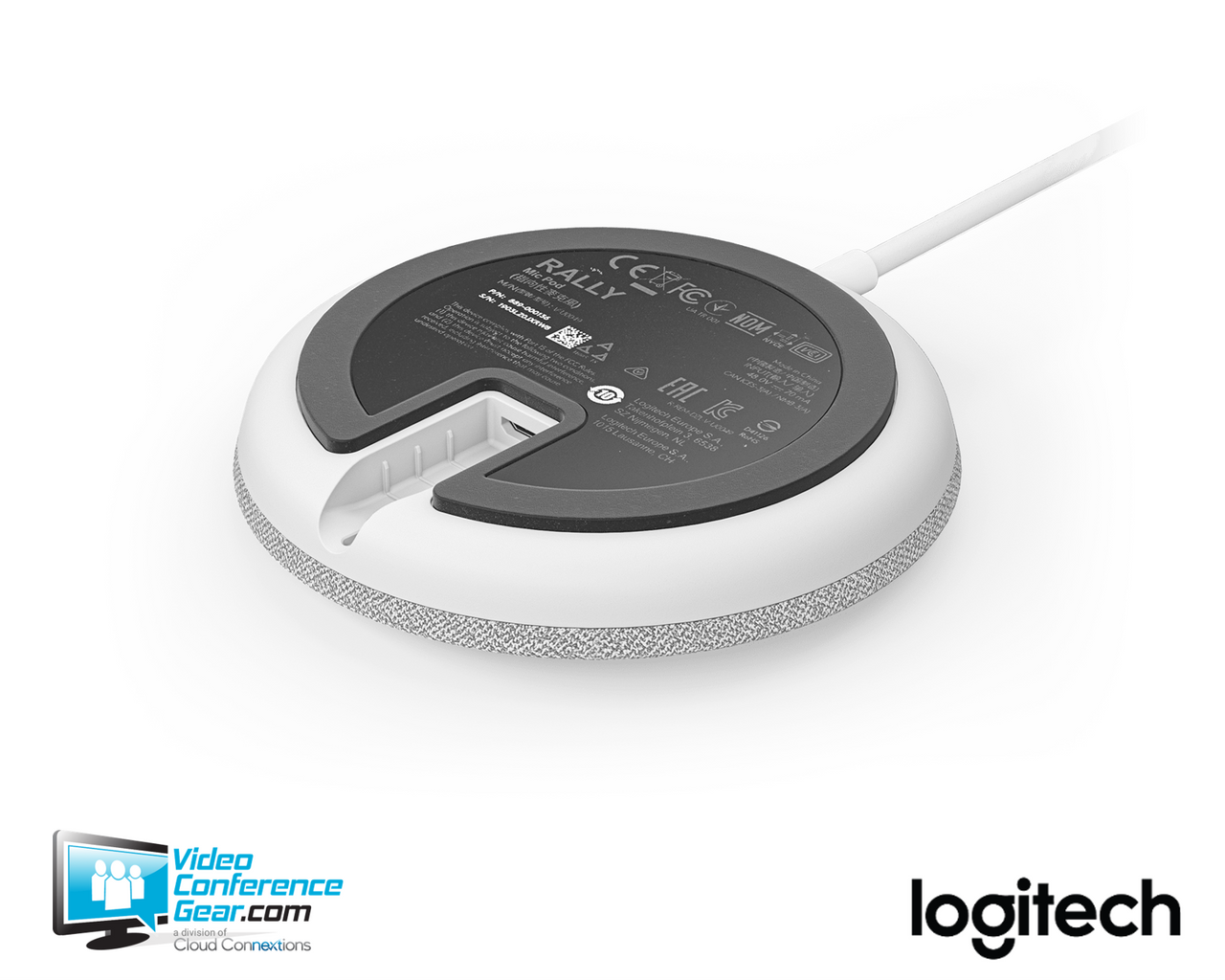 Logitech Rally Expansion Mic Pod - White