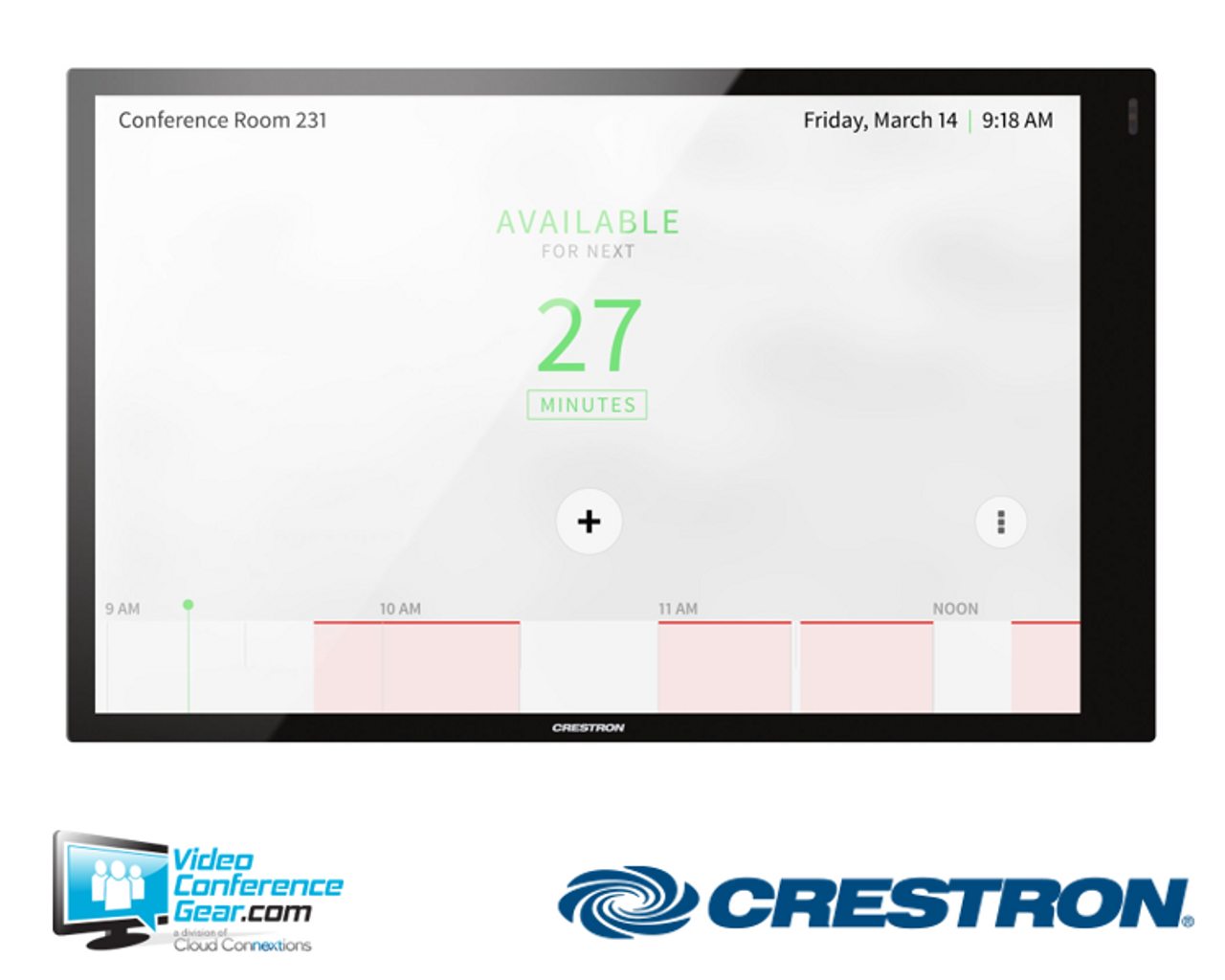 Crestron TSS-770-B-S 7-Inch Conference Room Scheduling Panel - Black