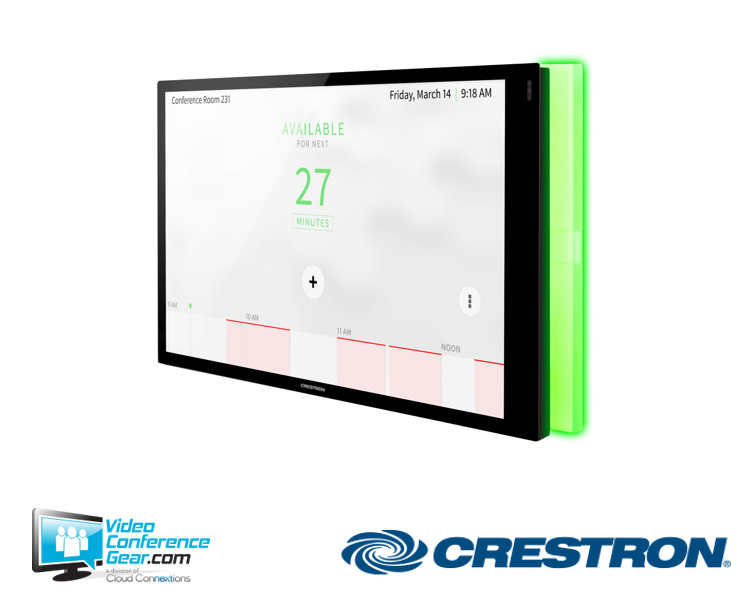Crestron TSS-770-B-S-LB 7-Inch Conference Room Scheduling Panel with Status Light Kit- Black