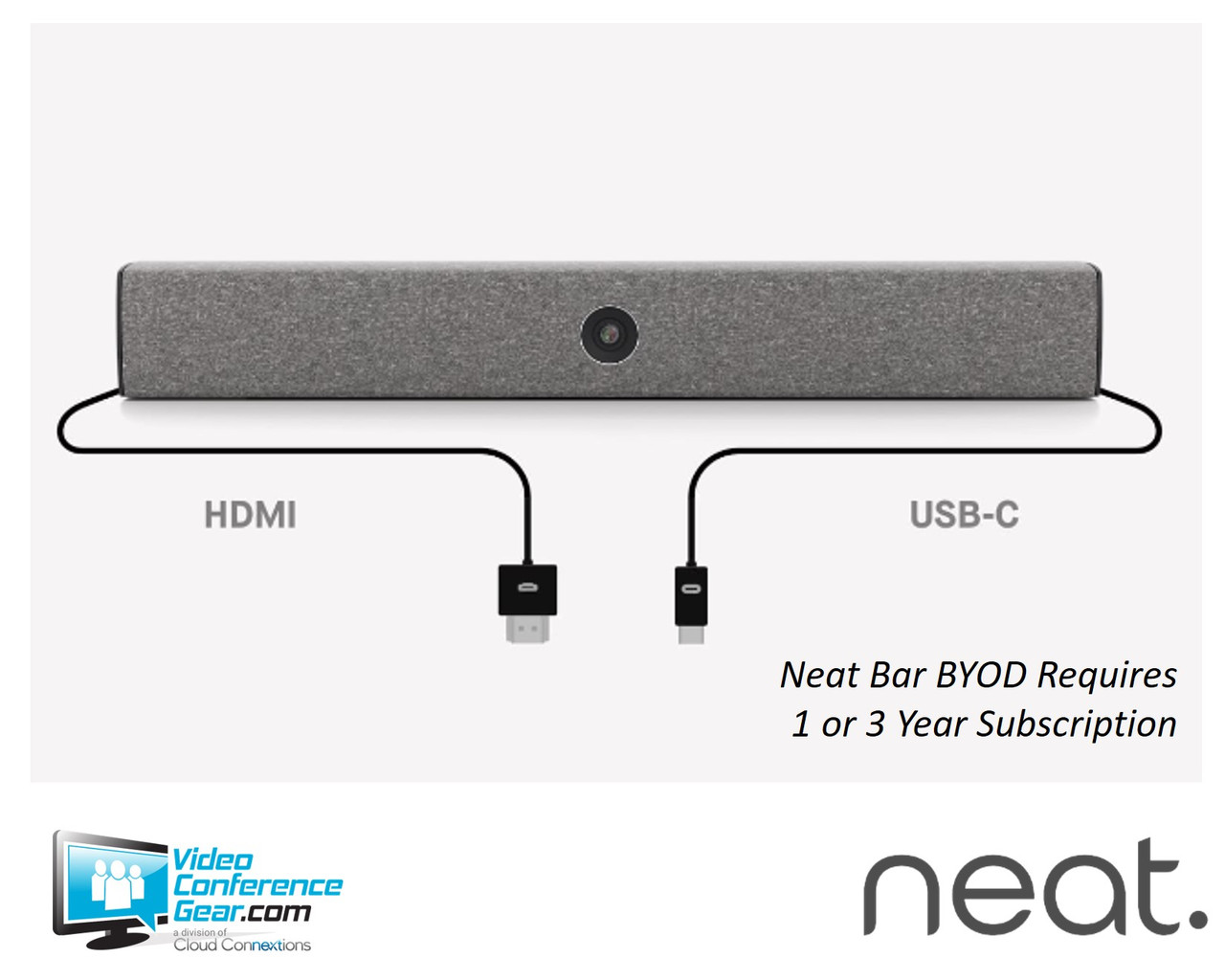 Neat | Neat Bar BYOD Collaboration Bar designed for Zoom Rooms and Microsoft Teams Rooms