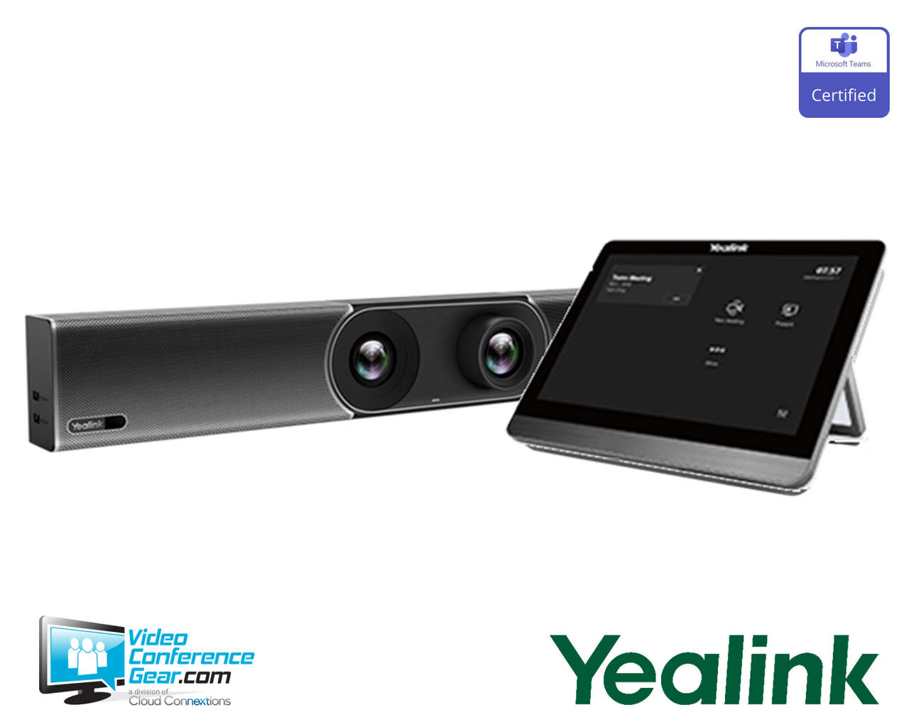 Yealink MeetingBar A30 Microsoft Teams Room Solution with All-in-One Android Collaboration Videobar and CTP18 Room Controller for Medium Rooms