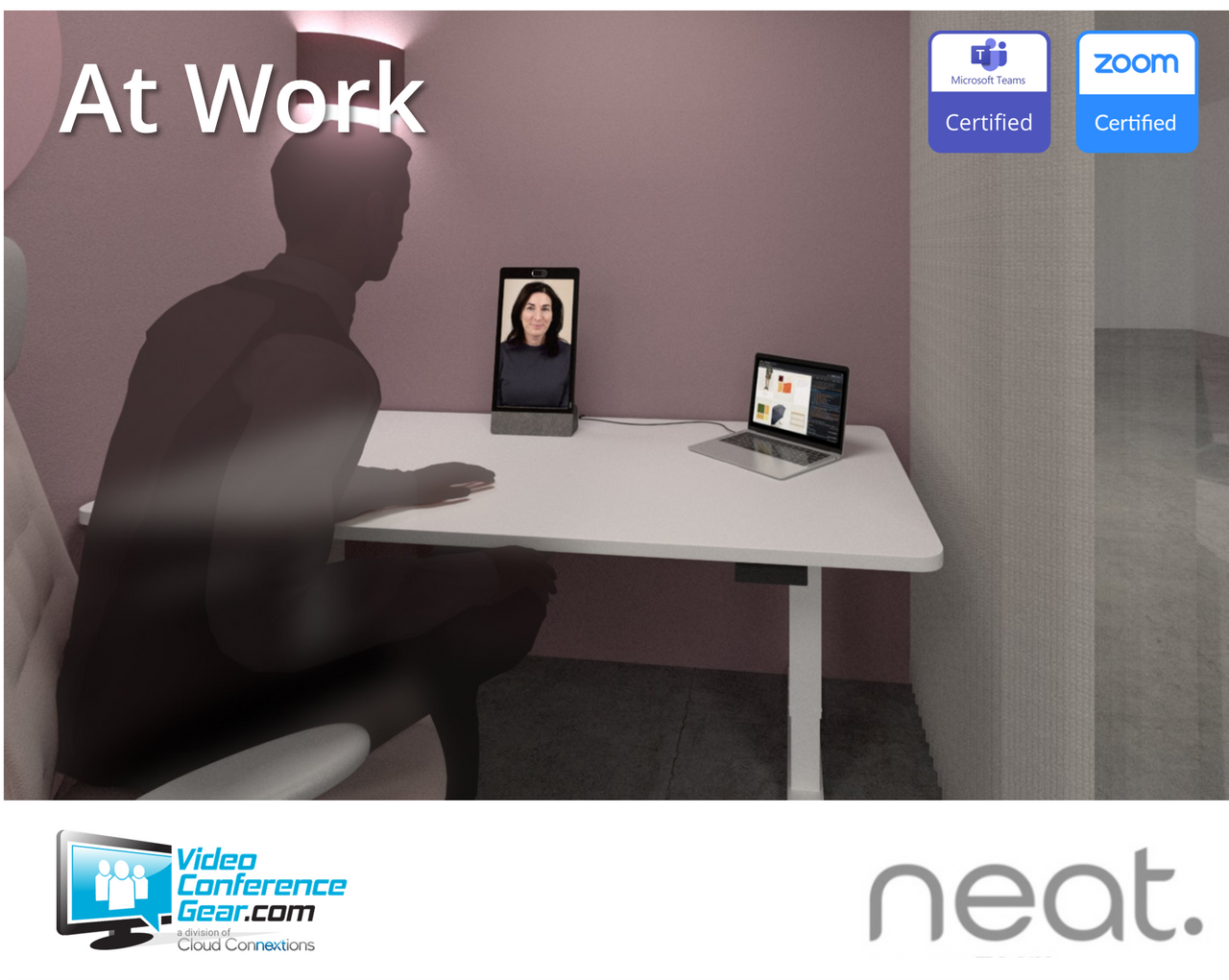 Neat Frame Personal Video Conferencing Device Designed for Zoom and Microsoft Teams