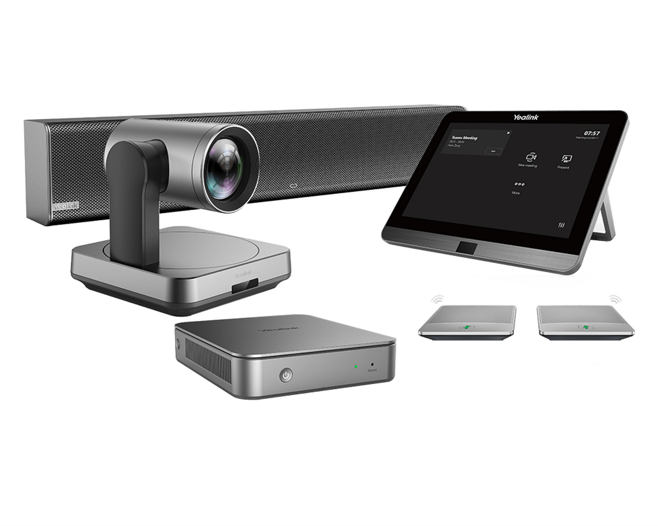 Yealink MVC640 Microsoft Teams Rooms Solution Featuring the UVC84 Camera with Wireless Audio for Medium Room