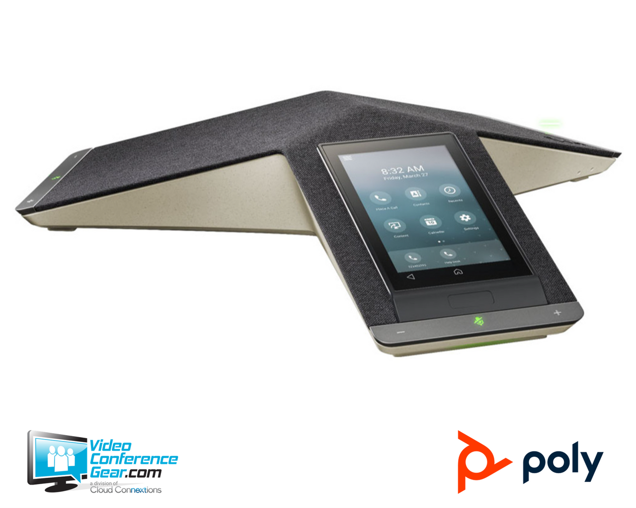 Poly Trio C60 IP Smart Conference Phone Featuring 5" Color Touch Display and Works with Microsoft Teams, Zoom & More for Any Meeting Space 2200-86240-025