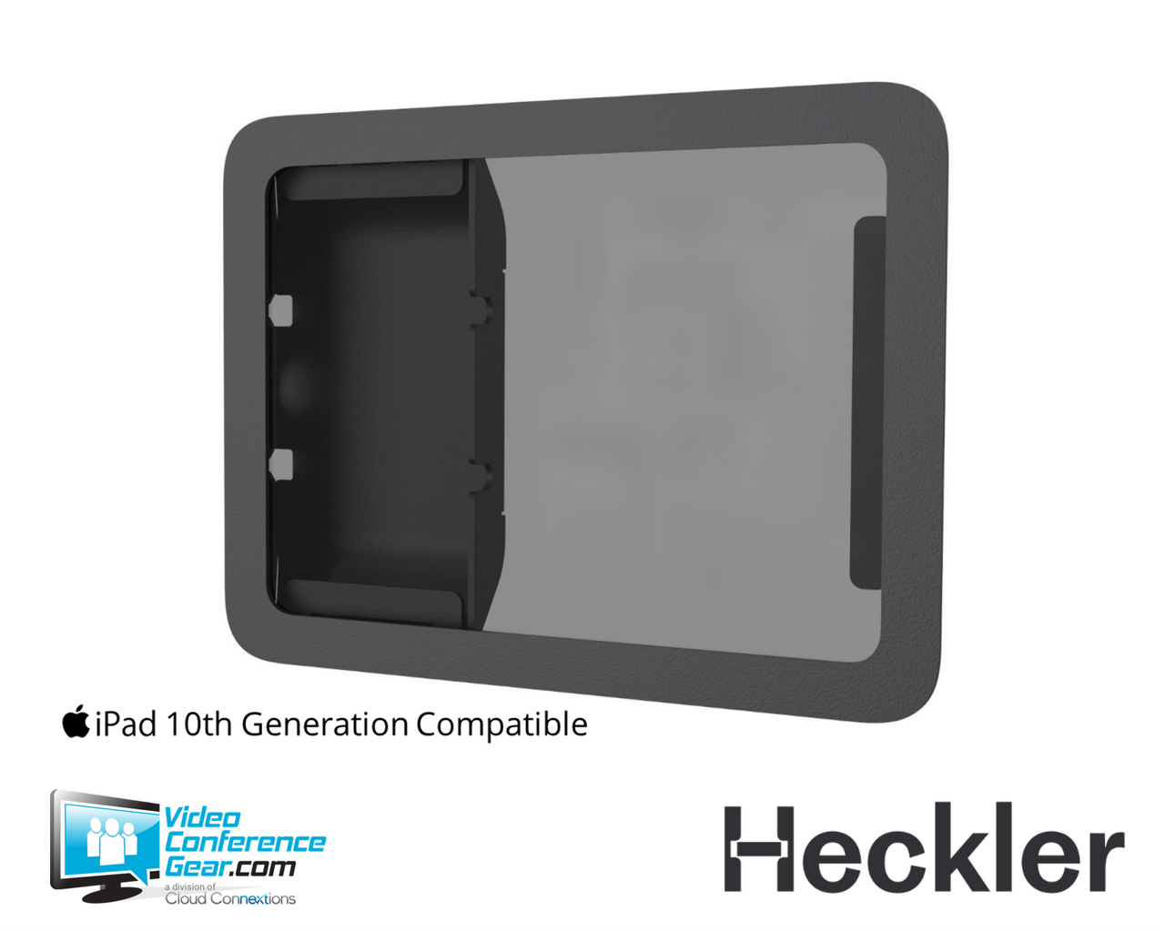 Heckler H753 Schedule Display Enclosure Side Mount for iPad 10th Generation (Black Grey)